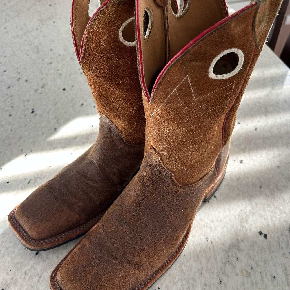 Brown Suede Cowboy Boots